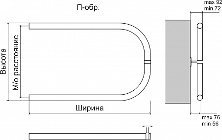 Эконом П-обр AISI 32х2 500х500 Полотенцесушитель  TERMINUS Пенза - фото 3