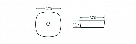 Раковина накладная Terminus Классик 370х370х115 Пенза - фото 3