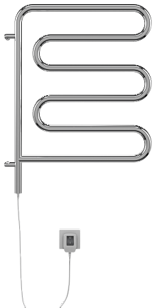 Электро 25 Ш-обр 450х570 поворотный Полотенцесушитель  TERMINUS Пенза - фото 2