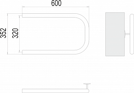 П-обр AISI 32х2 320х600 Полотенцесушитель  TERMINUS Пенза - фото 3
