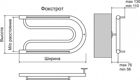 Фокстрот AISI 32х2 320х700 Полотенцесушитель  TERMINUS Пенза - фото 3