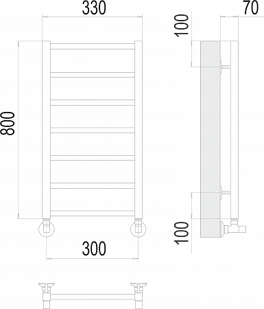 Контур П7 300х800 Полотенцесушитель  TERMINUS Пенза - фото 3