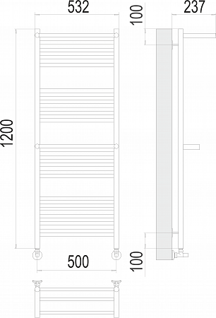 Аврора c 2-мя/п П22 500х1200 Полотенцесушитель  TERMINUS Пенза - фото 3