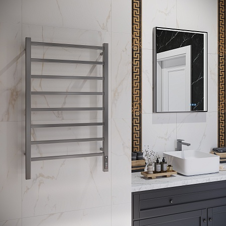 Ватикан П8 500х850 Электро Полотенцесушитель TERMINUS Оружейная сталь Пенза - фото 3