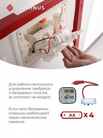 Сенсорная система инсталляции для подвесного унитаза 500х1125 (3 в 1) Terminus Пенза - фото 3