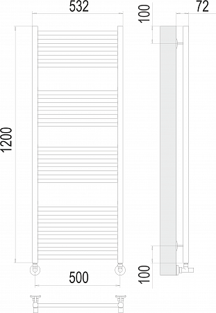 Аврора П22 500х1200 Полотенцесушитель  TERMINUS Пенза - фото 3