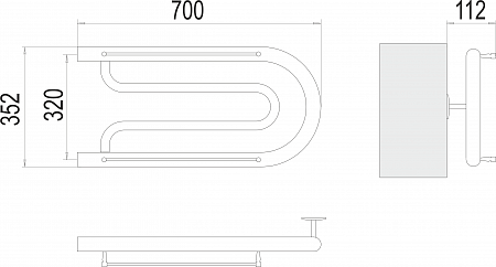 Фокстрот БШ 320х700 Полотенцесушитель  TERMINUS Пенза - фото 3