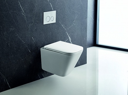 Подвесной унитаз безободковый Terminus Ватикан Monolit 490х340 белый Пенза - фото 1